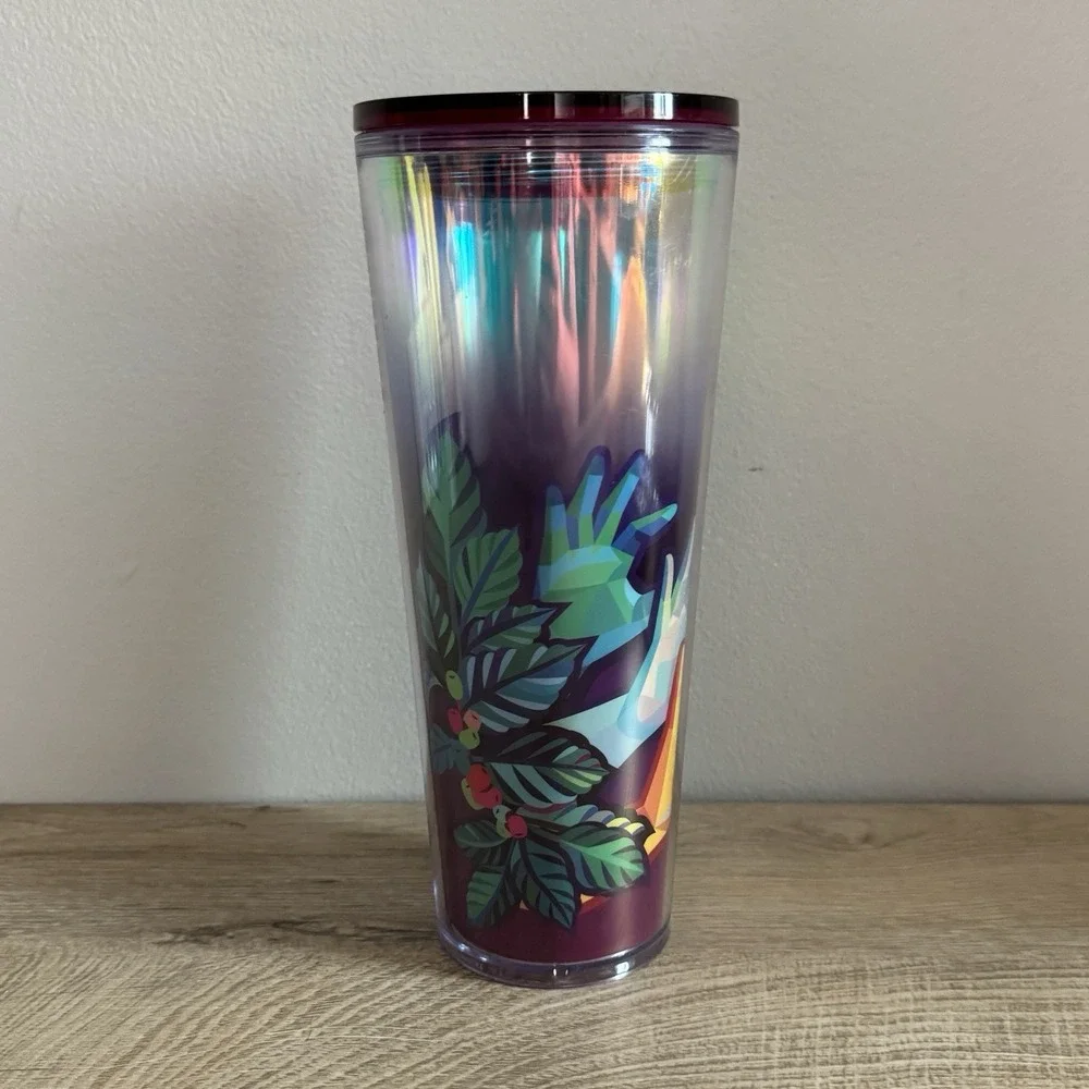Starbucks Tumbler Water Bottle Yigiao Wang Sign Language 2023‎ 24 oz No Straw